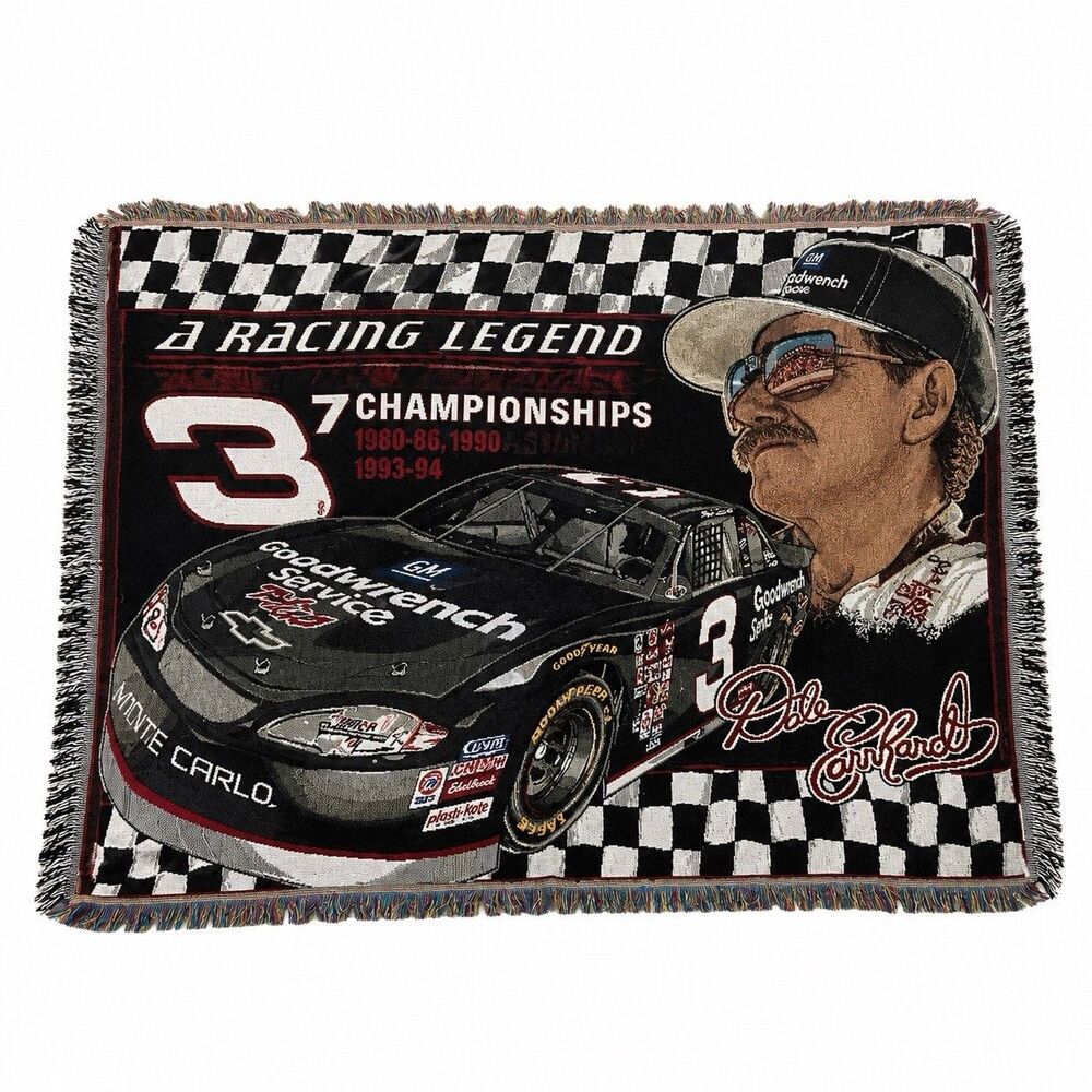 Vintage NORTHWEST Dale Earnhardt A Racing Legend 50 X 60 throw blanket Tapestry